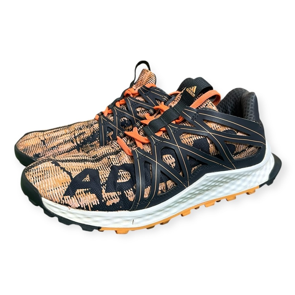 Adidas Vigor Bounce Coral Peach Gray Black Running Athletic Sneakers Shoes